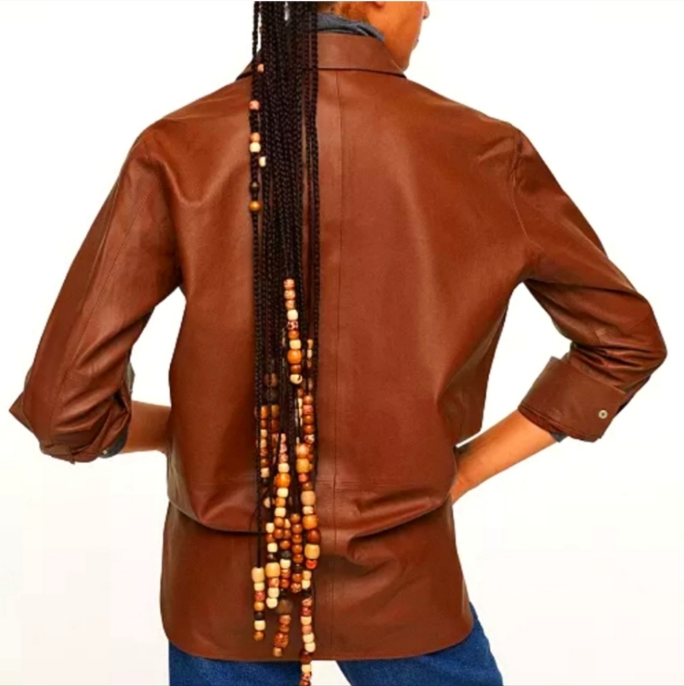 Mango Genuine Leather Jacket - Picture 2 of 14